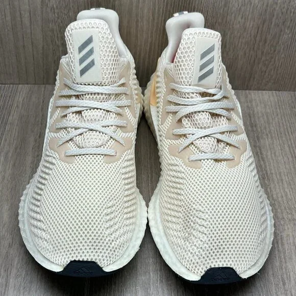 Adidas Shoes Mens 7.5 Alphaboost Ecru Tint 'Glow Orange' Running Sneakers G28565 - Picture 5 of 12